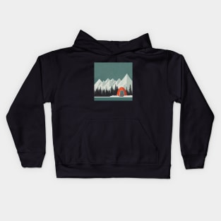 Snowy Campsite Kids Hoodie